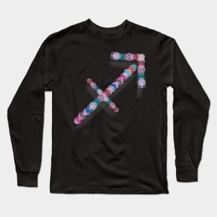 Spirograph Sagittarius Zodiac Horoscope Symbol Long Sleeve T-Shirt